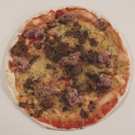Pizza de botifarra i rovellons