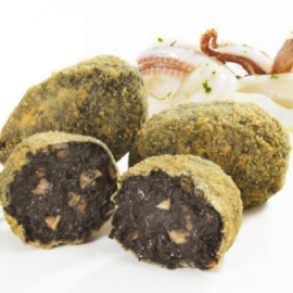 CROQUETAS DE CALAMAR EN SU TINTA